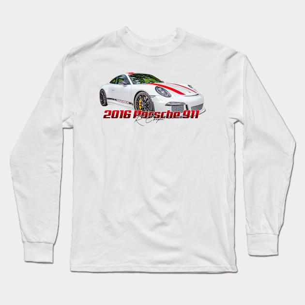 2016 Porsche 911 R Coupe Long Sleeve T-Shirt by Gestalt Imagery